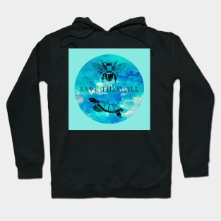 Save Them All Bees Sea Turtles VSCO Girl Stickers Hoodie